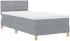 vidaXL Boxspringbett mit Kissen Hellgrau 100 x 200 cm Stoff 3338895 Bild 4
