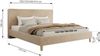 Design Polsterbett LUMARO CLASSIC 180 x 200 cm mit Lattenrost & 12cm hohen Füßen, Doppelbett mit Kopfteil, Konfigurierbar, Multipocket Matratze - Beige Plüsch - ELORI LUX Bild 4