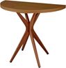 Ragaba kleiner halbrunder Esstisch, Esche & MDF Eschenholzfurnier, 100x50 cm, Walnussbeize Bild 2
