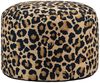 Icon Milano Leopard Hocker, Webstoff, Sitzsack Stuhl, Sitzpuff Hocker mit Füllung, Fußhocker für das Wohnzimmer, Deko Wohnzimmer, Garten Bild 5