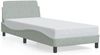 vidaXL Bettgestell "Dover" Hellgrau 90x190 cm Samt 373092 Bild 2