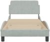 vidaXL Bettgestell "Dover" Hellgrau 90x190 cm Samt 373092 Bild 4