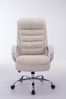 Bürostuhl SOUK Stoff - 116x68x77, Creme Stoff Metall in Chromoptik Gestell ergonomische Bürostühle Homeoffice Stuhl mit Rollen Bild 2
