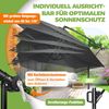 KESSER® Alu Ampelschirm Sonnenschirm + Abdeckung Ø300 cm / Ø350 cm mit Kurbelvorrichtung Kurbelschirm mit Ständer UV-Schutz Aluminium Wasserabweisende Bespannung - Schirm Gartenschirm Marktschirm 300cm, Anthrazit Bild 5