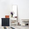 Relaxdays Schwarzer Sitzhocker Kunstleder Bild 3