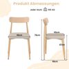 2er Set Esszimmerstühle mit Geschwungener Rückenlehne Gepolsterter Küchenstuhl Essstuhl Bild 2