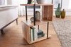 Beistelltisch S-Form 45 x 60 x 30 cm Akazie Metall Ablagetisch, Tischchen Wohnzimmer Industrial, Holztisch mit Metallbeinen, Dekotisch Holz Bild 5