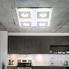 LED Deckenleuchte, Spiegel, Metall, nickel matt, 4 flammig , L 33cm Bild 2