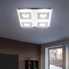 LED Deckenleuchte, Spiegel, Metall, nickel matt, 4 flammig , L 33cm Bild 3