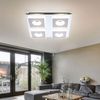 LED Deckenleuchte, Spiegel, Metall, nickel matt, 4 flammig , L 33cm Bild 4