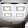 LED Deckenleuchte, Spiegel, Metall, nickel matt, 4 flammig , L 33cm Bild 5
