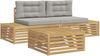 vidaXL 3 Stück Outdoor-Sofagarnitur Polyester Weiß 3391111 Bild 2