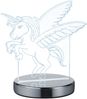 LED Tischleuchte KARO Einhorn 3D Optik, Lichtfarbe einstellbar, Höhe 17cm Bild 2