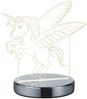 LED Tischleuchte KARO Einhorn 3D Optik, Lichtfarbe einstellbar, Höhe 17cm Bild 3
