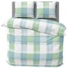 One Home Bettwäsche Modern, Biber, 3 teilig, kariert, kuschelig flauschig warm weich Winter Doppelbett Bild 4