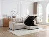 Vente-unique - BRISAMA Sofa Stoff Beige - B 156 cm x H 92 cm x L 248 cm Bild 3