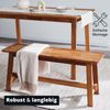 KHG Holzbank Sitzbank Flur Garderobenbank Schuhbank 100 x 45 x 29 cm - Eiche Holz Massiv bis 200 kg belastbar - Bettbank Landhausstil geölt Bild 3