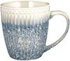 Greengate Becher Alice Becher mit Henkel ripple blue 0,4l, Steingut Bild 2