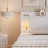 Stauraumbett, 90x200 cm, Lattenrost, Schubladen, Regal, LED-Beleuchtung, Mehrfachsteckdose, Einzelbett, Holzbett, Jugendbett, Kiefer Bild 5