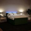 vidaXL Boxspringbett mit Matratze Dunkelgrün 140x190 cm Samt 3288603 Bild 5