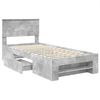 vidaXL Bettrahmen mit Kopfteil Beton Grau 80 x 200 cm Holzwerkstoff 3408812 Bild 5
