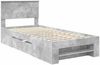 vidaXL Bettrahmen mit Kopfteil Beton Grau 80 x 200 cm Holzwerkstoff 3408812 Bild 4