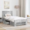vidaXL Bettrahmen mit Kopfteil Beton Grau 80 x 200 cm Holzwerkstoff 3408812 Bild 3