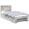 vidaXL Bettrahmen mit Kopfteil Beton Grau 80 x 200 cm Holzwerkstoff 3408812 Bild 2
