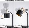 ZMH Tischlampe Vintage Nachttischlampe E27 - Tischleuchte Wohnzimmer Schwarz Gold Kabel Schreibtischlampe Retro Schwenkbar Leselampe Tisch Basic Nachtlampe Bett für Schlafzimmer Bild 5