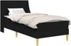 vidaXL Bettgestell mit Matratze Schwarz 90 x 190 cm Polyester 3414711 Bild 2