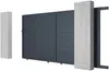 Vente-unique - NAZARIO Eingangstor PlastikMetallMetall Grau - B 4,6 cm x H 178 cm x L 348 cm Bild 4