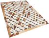 Teppich Kuhfell braun 140x200 cm Patchwork Kurzflor SERINOVA Bild 4