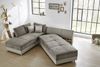 Ecksofa-Dauerschläfer Doppelbett Federkern Bettkasten Couch in Graubraun Beige Bild 4