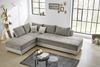 Ecksofa-Dauerschläfer Doppelbett Federkern Bettkasten Couch in Graubraun Beige Bild 2