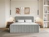 Selsey 'Saliano' Boxspringbett mit Bettkasten, Topper und Samtbezug, Grau, 160x200 cm Bild 2