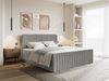 Selsey 'Saliano' Boxspringbett mit Bettkasten, Topper und Samtbezug, Grau, 160x200 cm Bild 3