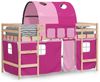 vidaXL Kinderhochbett mit Tunnel Rosa 90x190 cm Massivholz Kiefer 3207002 Bild 3