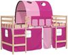 vidaXL Kinderhochbett mit Tunnel Rosa 90x190 cm Massivholz Kiefer 3207002 Bild 2