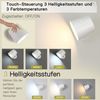 ZMH 2er Set Wandleuchte Metallkäfig Innen, Dimmbar Modern 360° Verstellbar Metall Deckenleuchte Design Feige Weiß Bild 4