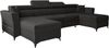 AX LIVING Ecksofa klein mit Schlaffunktion Ribella 345 cm Grafit U-Form, Bettkasten Bild 2