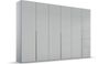 rauch Kleiderschrank; Drehtürenschrank PURISMA, 6-türig, 6 Glastüren, Seidengrau, inkl. Innenspiegel und weiteres Zubehör, 301x223x61xcm Bild 3