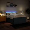 vidaXL Boxspringbett mit Matratze Blau 140x200 cm Stoff 3289397 Bild 4
