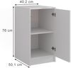 Kommode Sherry Weiß/Weiß Hochglanz 40.2 x 76 cm mit Behälterdeckel Vicco Bild 2