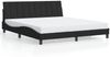 Doppelbett, Bettgestell Modernen mit LED ohne Matratze Schwarz 180x200 cm Samt d1442e Bild 5