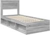 vidaXL Bettrahmen Graues Sonoma 75 x 190 cm Massives Kiefernholz 3409820 Bild 4
