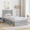 vidaXL Bettrahmen Graues Sonoma 75 x 190 cm Massives Kiefernholz 3409820 Bild 3