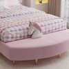 Polsterbett rosa mit Bettbank Samt Kopfteil 140x200 cm Doppelbett mit Bank Bild 5