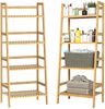 Casaria Standregal mit 4 Ebenen, Bambus natur, 48 x 32 x 123 cm Bild 3