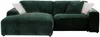 Vente-unique - TIRONO Sofa SamtStoff Grün - B 161 cm x H 80 cm x L 254 cm Bild 3