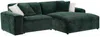Vente-unique - TIRONO Sofa SamtStoff Grün - B 161 cm x H 80 cm x L 254 cm Bild 2